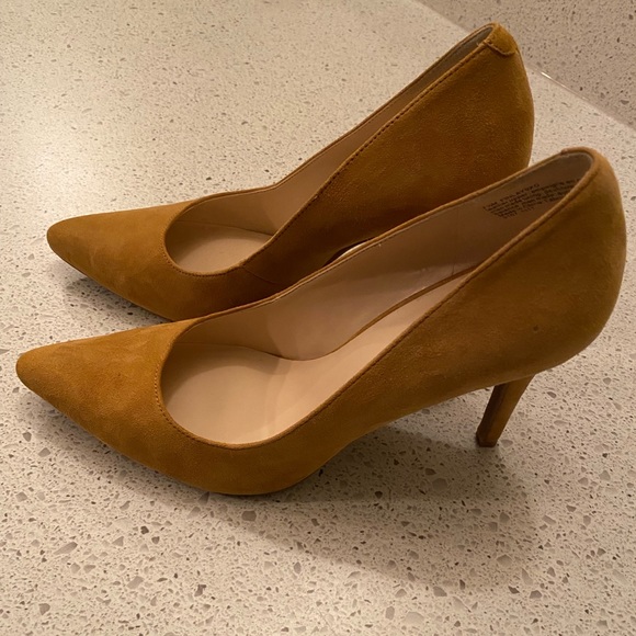 Nine West Yellow Suede Heels - Picture 3 of 7